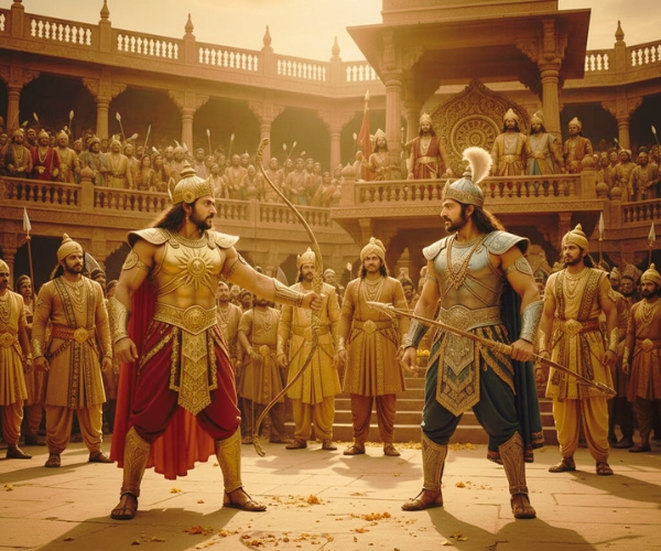 Read more about the article Dharma : रंगमंडप में पहुंचे कर्ण ने दी अर्जुन को चुनौती, जानिए कृपाचार्य ने ऐसा क्या कहा जो कर्ण का मुंह उतर गया 